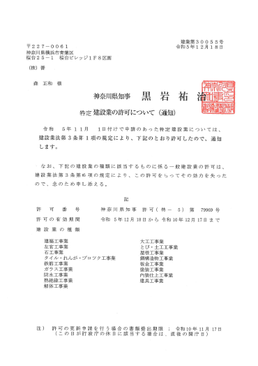 建設業許可